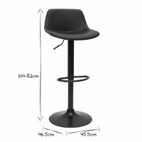 Tabourets De Bar Relevables Polyuréthane Et Métal Noir (lot De 2) NONIE -Boutique Miliboo tabourets de bar relevables polyurethane et metal noir lot de 2 nonie 52062 62b98cba61288 1200 675