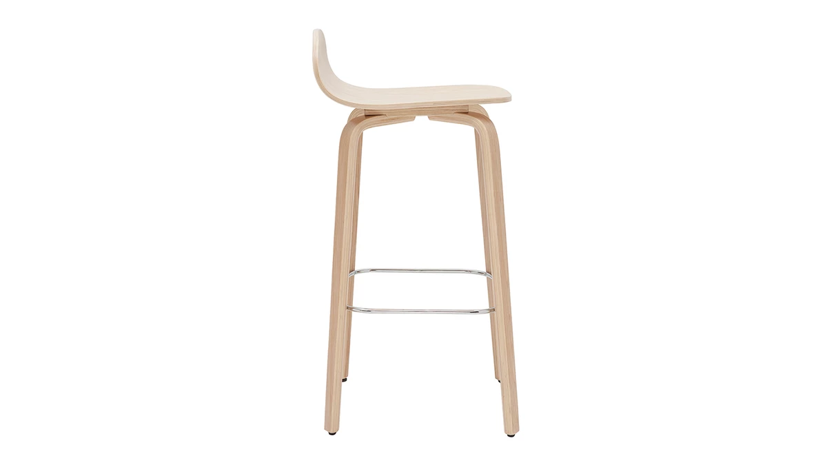 Tabourets De Bar Scandinaves Bois Chêne H68 Cm (lot De 2) OBRA 6 Tabourets De Bar Scandinaves Bois Chêne H68 Cm (lot De 2) OBRA – Image 4