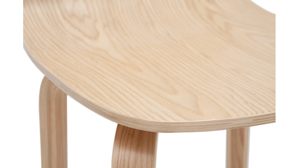 Tabourets De Bar Scandinaves Bois Chêne H68 Cm (lot De 2) OBRA 8 Tabourets De Bar Scandinaves Bois Chêne H68 Cm (lot De 2) OBRA – Image 6