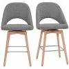 Tabourets De Bar Scandinaves Tissu Effet Velours Texturé Gris Et Hévéa Massif 65 Cm (lot De 2) COSETTE -Boutique Miliboo tabourets de bar scandinaves tissu effet velours texture gris et hevea massif 65 cm lot de 2 cosette 52081 62b5acae563e1 1200 675