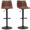 Tabourets De Bar Vintage Réglables Pivotants Marron Clair (lot De 2) NEW ROCK -Boutique Miliboo tabourets de bar vintage reglables pivotants marron clair lot de 2 new rock 48499 5f735d34a34ad 1200 675