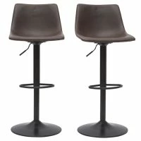Tabourets De Bar Vintage Réglables Pivotants Marron (lot De 2) NEW ROCK