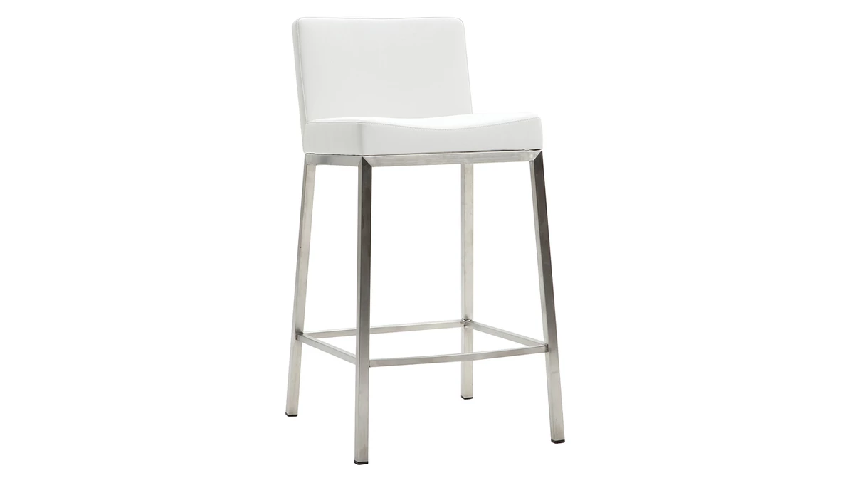 Tabourets Design Blanc H66 Cm (lot De 2) EPSILON 5 Tabourets Design Blanc H66 Cm (lot De 2) EPSILON – Image 3