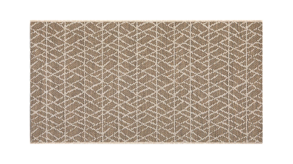 Tapis à Motifs Beige Naturel L60 X L110 Cm MADA 3 Tapis à Motifs Beige Naturel L60 X L110 Cm MADA