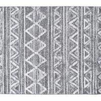 Tapis Berbere Avec Motifs En Relief Blanc Et Gris 160 X 230 Cm ERGA