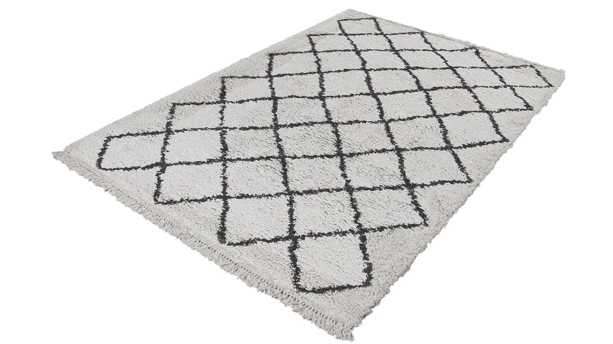 Tapis Berbere écru 160 X 230 Cm ZELIA 4 Tapis Berbere écru 160 X 230 Cm ZELIA – Image 2