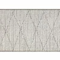 Tapis Blanc Berbère à Motifs L60 X L110 Cm BADILA