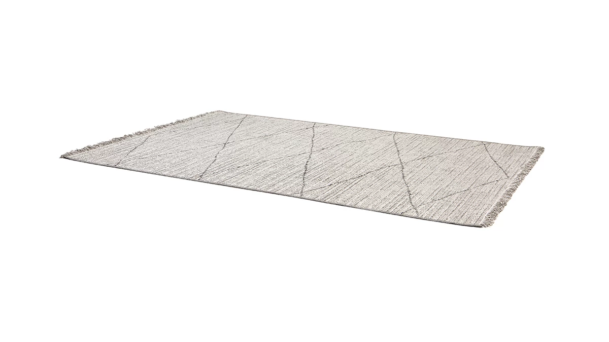 Tapis Blanc Type Berbère à Motif Losange 160 X 230cm BADILA 4 Tapis Blanc Type Berbère à Motif Losange 160 X 230cm BADILA – Image 2