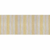 Tapis De Couloir En Coton Jaune Et Beige 60 X 200 Cm CABOURG