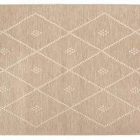 Tapis / Descente De Lit Pour L'intérieur Et L'extérieur Naturel 60 X 110 Cm ASMA