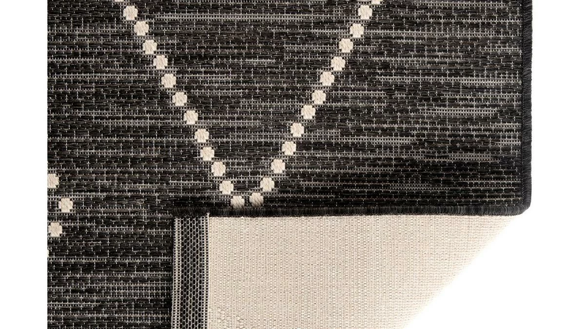 Tapis / Descente De Lit Pour L'intérieur Et L'extérieur Noir Et Blanc 60 X 110 Cm ASMA 5 Tapis / Descente De Lit Pour L'intérieur Et L'extérieur Noir Et Blanc 60 X 110 Cm ASMA – Image 3