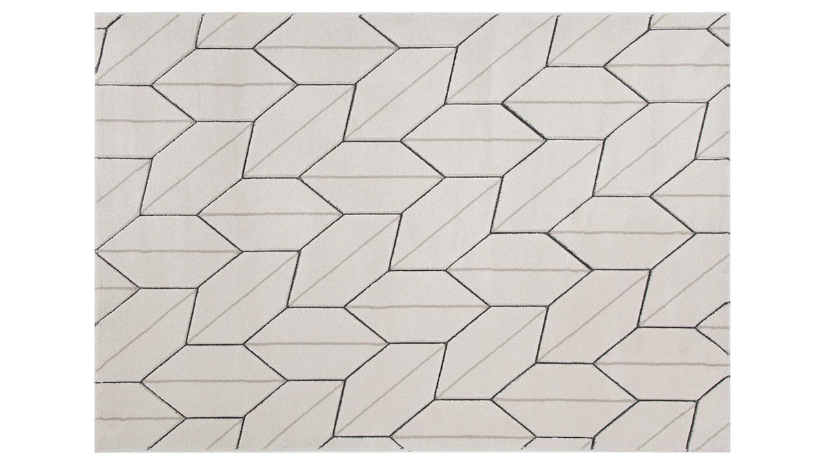 Tapis Design Beige Naturel 160 X 230 Cm CORN 3 Tapis Design Beige Naturel 160 X 230 Cm CORN