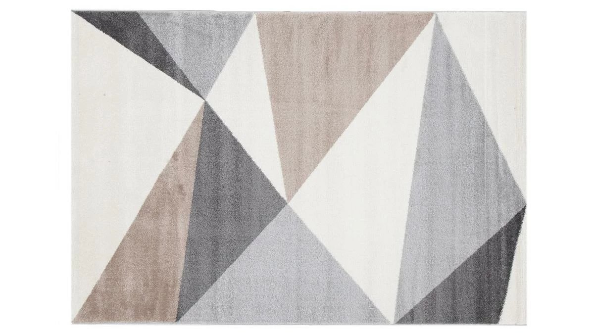 Tapis Design Blanc, Beige Et Gris 160 X 230 Cm TAPEZI 3 Tapis Design Blanc, Beige Et Gris 160 X 230 Cm TAPEZI