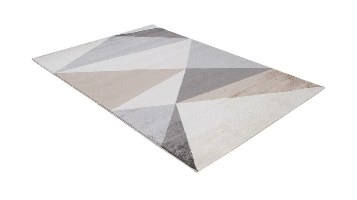 Tapis Design Blanc, Beige Et Gris 160 X 230 Cm TAPEZI 4 Tapis Design Blanc, Beige Et Gris 160 X 230 Cm TAPEZI – Image 2