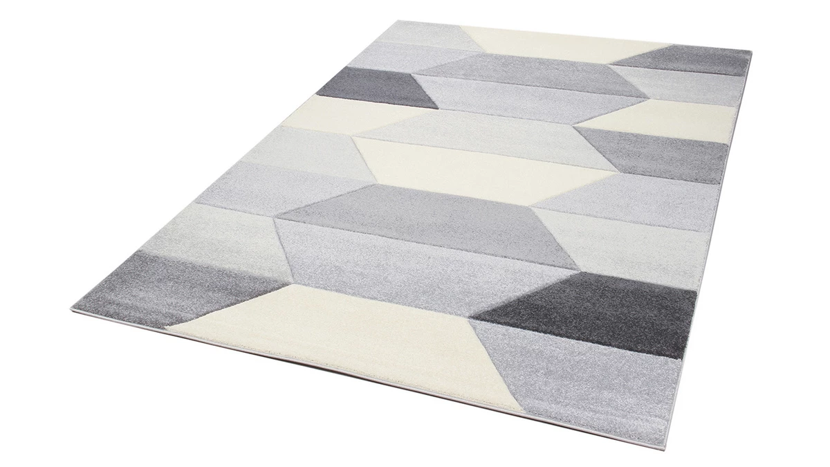 Tapis Design Gris 160 X 230 Cm NAVETTE 4 Tapis Design Gris 160 X 230 Cm NAVETTE – Image 2