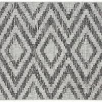 Tapis D'extérieur à Motif Géométrique Gris 160 X 230 Cm LUDI