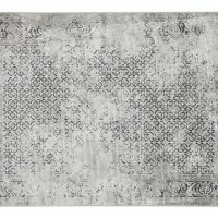 Tapis Effet Usé Gris En Viscose L160 X L230 Cm PETRA