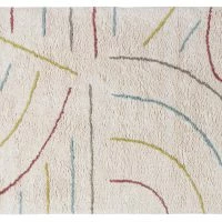 Boutique Miliboo 26 Tapis Enfant Beige Courbes Multicolores L100 X L150 Cm PEPA