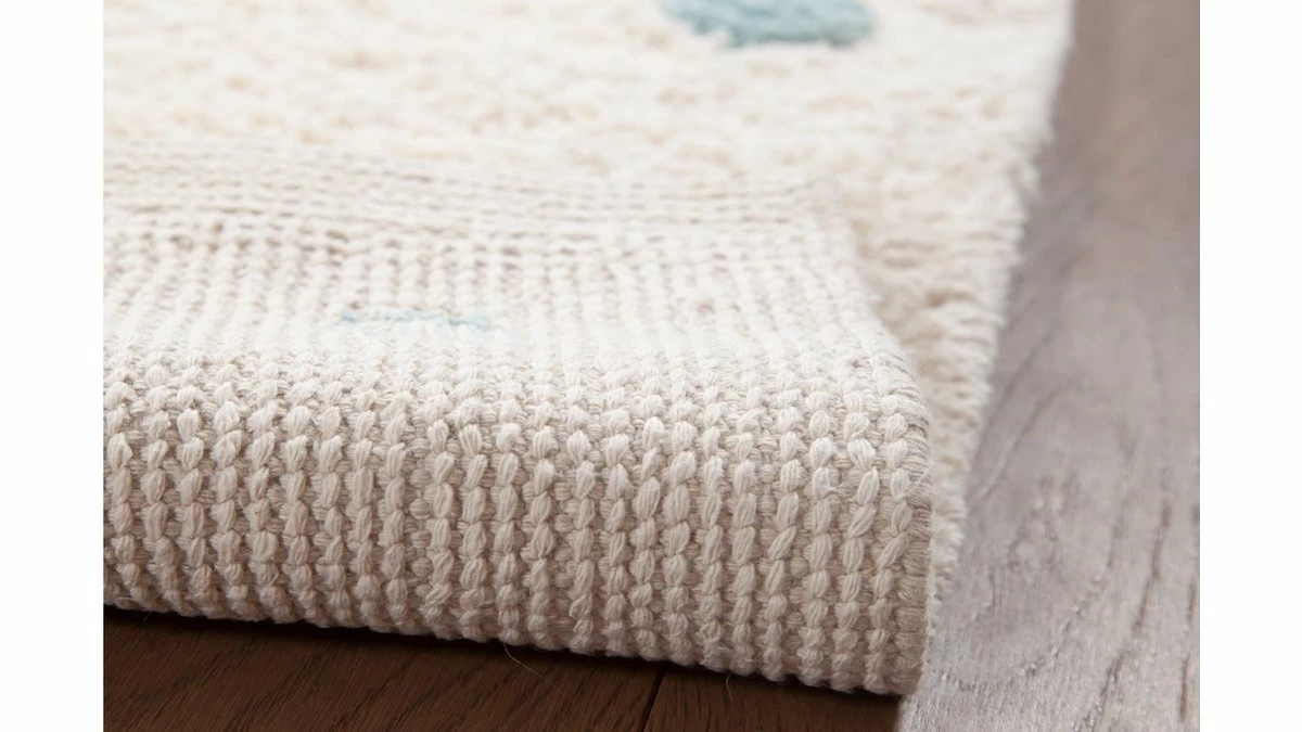 Tapis Enfant En Coton Beige Motif Pois Multicolore 100 X 150 Cm DADA – Image 4