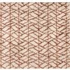 Tapis Moderne Beige Et Rouge Tomette 200 X 290 Cm PALMERAIE