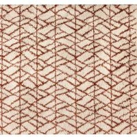 Tapis Moderne Beige Et Rouge Tomette 200 X 290 Cm PALMERAIE
