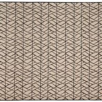 Tapis Moderne Naturel Avec Motif Graphique Noir 120 X 170 Cm ETNICA