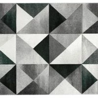 Tapis Motifs Graphiques Vert Et Gris 160 X 230 Cm CHROMA