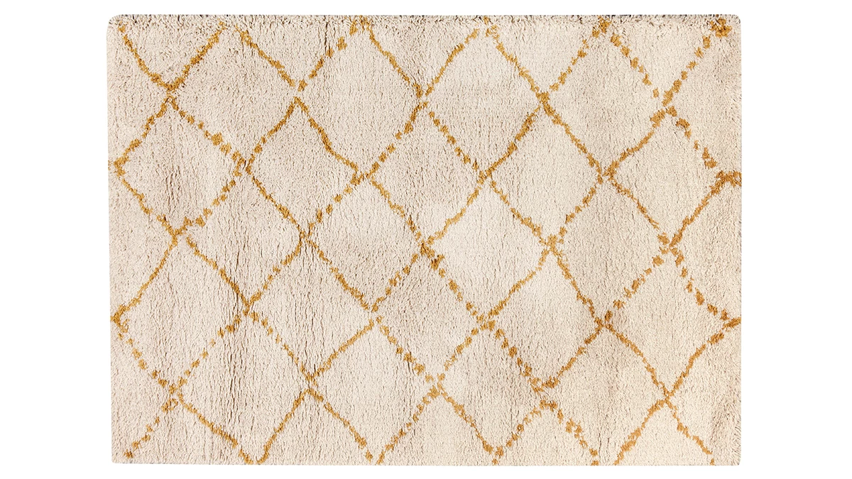 Tapis Polypropylène Jaune 160 X 230 Cm BERBERE 3 Tapis Polypropylène Jaune 160 X 230 Cm BERBERE