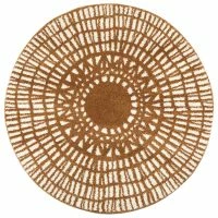 Tapis Rond Graphique Jaune D160 Cm OLAPA