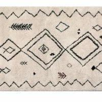 Tapis Style Berbère Ivoire Et Noir 160 X 230 Cm YAKIMA