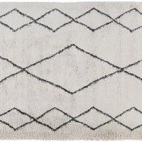 Tapis Style Berbère Motif Noir 160 X 230 Cm TRIBU