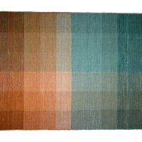 Tapis Tissé à La Main Bleu Et Orange 160 X 230 Cm MARLEY