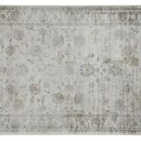 Tapis Vintage En Viscose Avec Motifs Gris 160 X 230 Cm RYAD