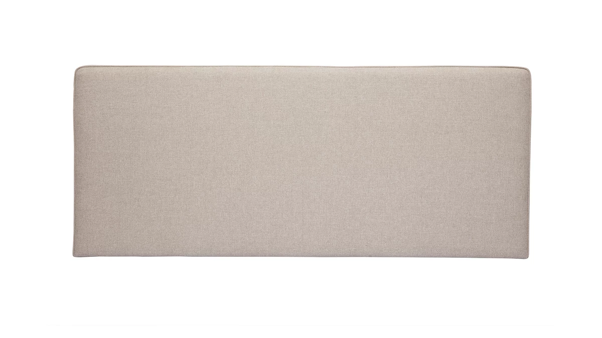 Tête De Lit à Accrocher En Tissu Beige L180 Cm LILY 3 Tête De Lit à Accrocher En Tissu Beige L180 Cm LILY