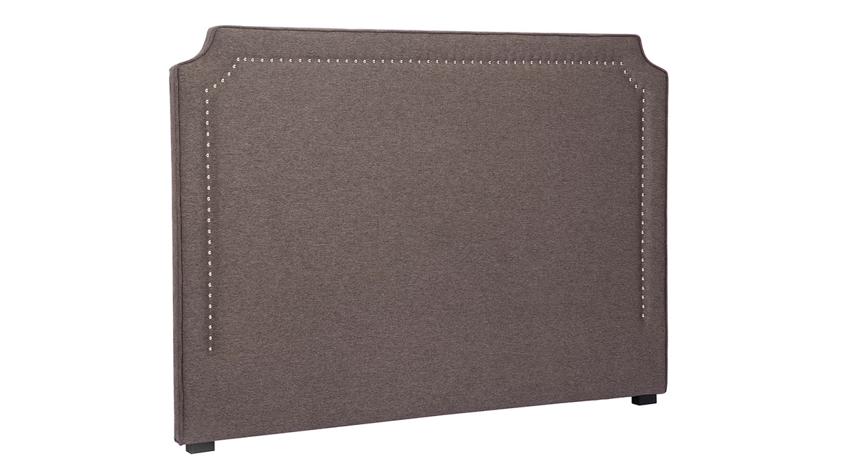 Tête De Lit Baroque Cloutée En Tissu Gris Foncé L166 Cm BARDOT 4 Tête De Lit Baroque Cloutée En Tissu Gris Foncé L166 Cm BARDOT – Image 2