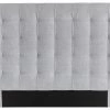 Tête De Lit Capitonnée En Tissu Gris L160 Cm HALCIONA