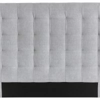 Tête De Lit Capitonnée En Tissu Gris L160 Cm HALCIONA