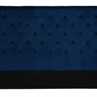 Tête De Lit Capitonnée En Tissu Velours Bleu Nuit L160 Cm ENGUERRAND