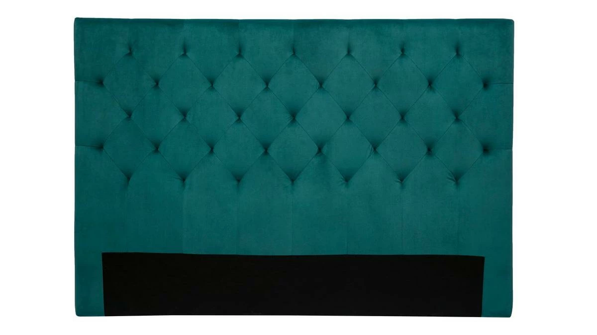 Tête De Lit Capitonnée En Tissu Velours Bleu Pétrole L160 Cm ENGUERRAND 3 Tête De Lit Capitonnée En Tissu Velours Bleu Pétrole L160 Cm ENGUERRAND
