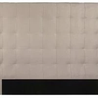 Tête De Lit Capitonnée En Tissu Velours Taupe L140 Cm HALCIONA