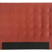 Tête De Lit Capitonnée En Tissu Velours Terracotta L160 Cm HALCIONA