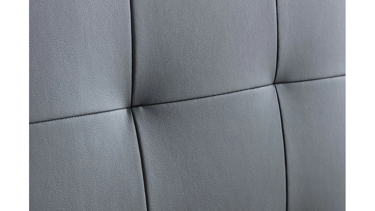 Tête De Lit Capitonnée Gris Foncé L160 Cm HALCIONA 5 Tête De Lit Capitonnée Gris Foncé L160 Cm HALCIONA – Image 3