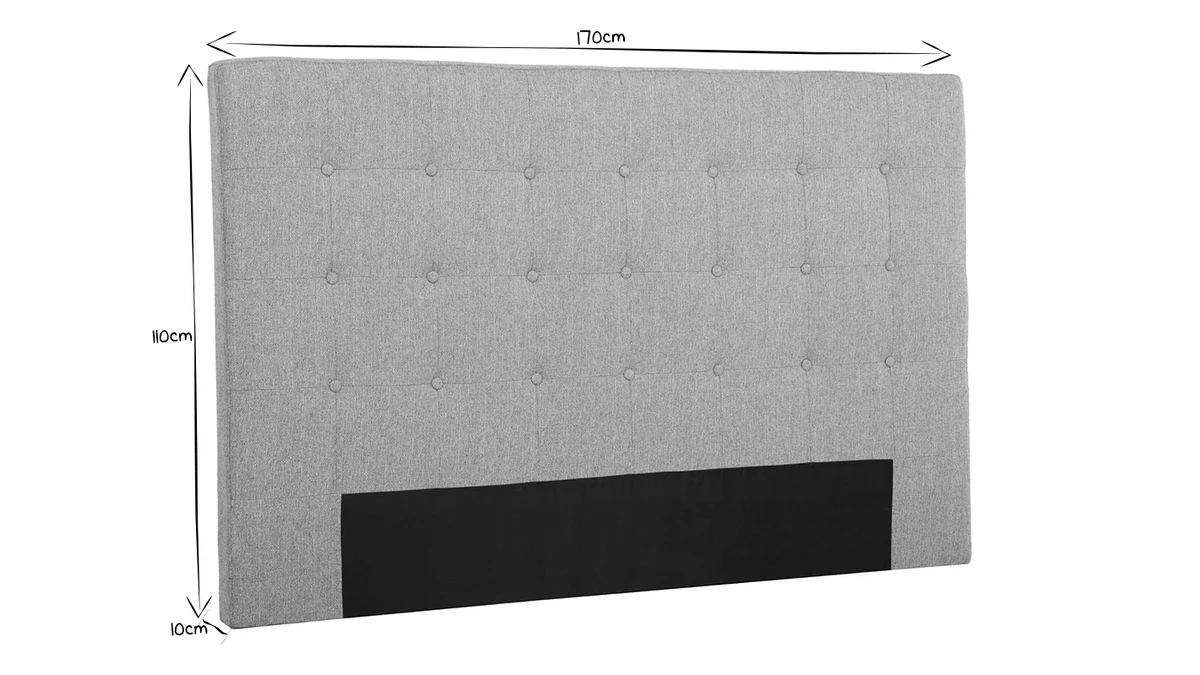 Tête De Lit En Tissu Bleu Canard L170 Cm LUTECE 7 Tête De Lit En Tissu Bleu Canard L170 Cm LUTECE – Image 5