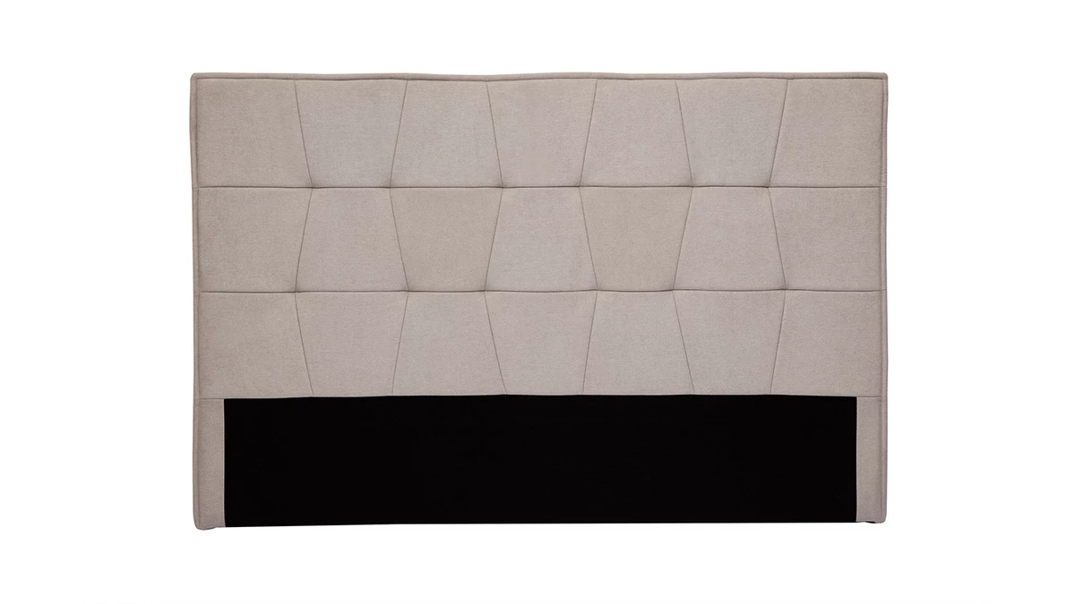 Tête De Lit En Tissu Effet Velours Beige L170 Cm SUKA 3 Tête De Lit En Tissu Effet Velours Beige L170 Cm SUKA