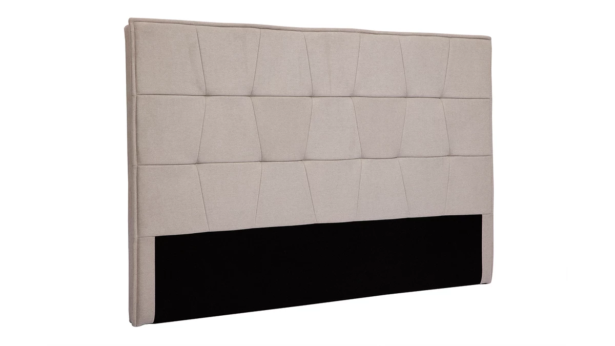 Tête De Lit En Tissu Effet Velours Beige L170 Cm SUKA 4 Tête De Lit En Tissu Effet Velours Beige L170 Cm SUKA – Image 2