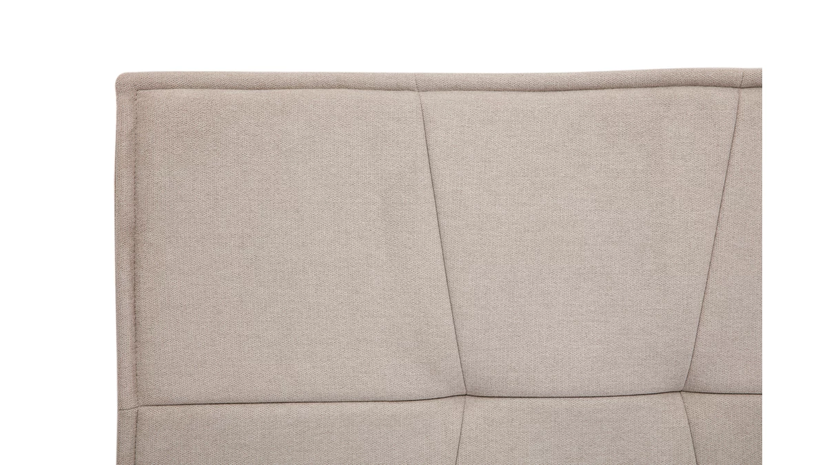 Tête De Lit En Tissu Effet Velours Beige L170 Cm SUKA 5 Tête De Lit En Tissu Effet Velours Beige L170 Cm SUKA – Image 3