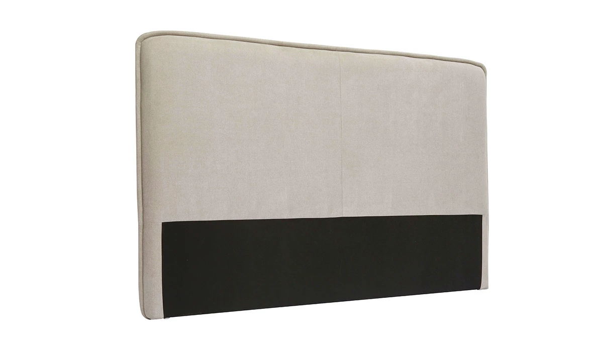 Tête De Lit En Tissu Effet Velours Naturel L175 Cm MARCIA 4 Tête De Lit En Tissu Effet Velours Naturel L175 Cm MARCIA – Image 2