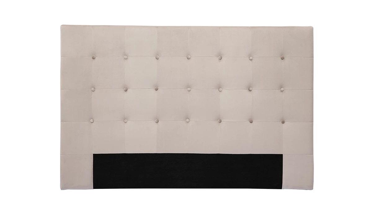 Tête De Lit En Tissu Velours Taupe L170 Cm LUTECE 2 Tête De Lit En Tissu Velours Taupe L170 Cm LUTECE