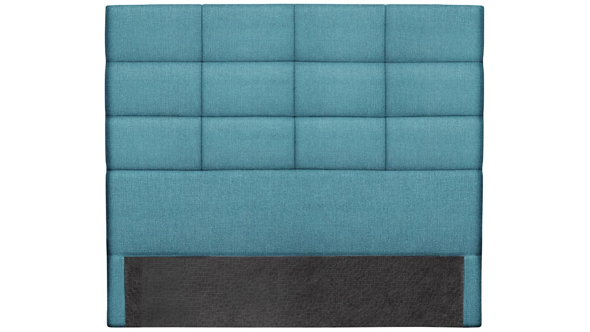 Tête De Lit Moderne En Tissu Bleu Canard L160 Cm ANATOLE 3 Tête De Lit Moderne En Tissu Bleu Canard L160 Cm ANATOLE