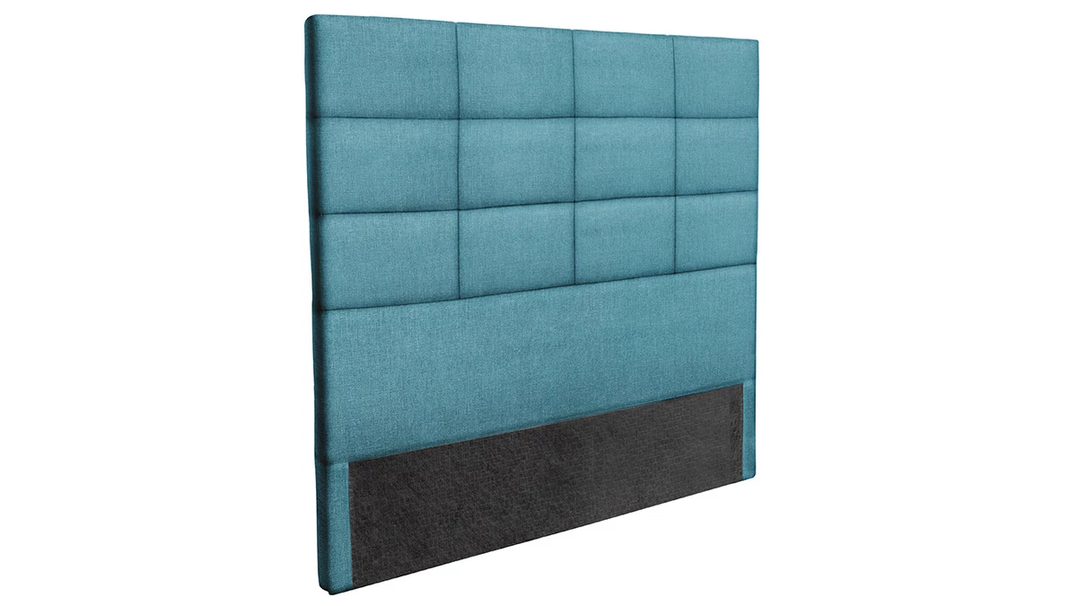Tête De Lit Moderne En Tissu Bleu Canard L160 Cm ANATOLE 4 Tête De Lit Moderne En Tissu Bleu Canard L160 Cm ANATOLE – Image 2